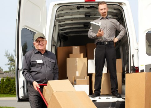 Storage team sorting recyclable materials at Selfstorage Hammersmith