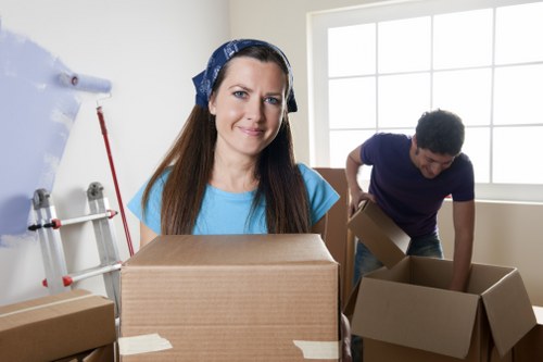 Professional man and van working on a West London property move
